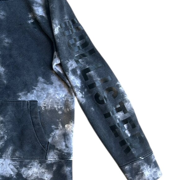Hollister Gray Tie Dye Hoodie Sz XS Spell Out Logo Kangaroo Pocket Cozy Y2K Vtg - Picture 6 of 7